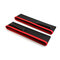 2Pcs Leather Car Storage Box Gap Filler Catcher Phone Keys Cards Organizer Holder - Black & Red