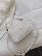 Women Pearls Pleated Beading Bow Satchel Bag Shoulder Bag Handbag - Beige