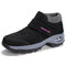 Women Stitching Cushion Ankle Walking Athletic Casual Shoes - Black