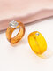 Acrylic Transparent Resin Vintage Cute Candy Rings - 1 Set