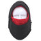 Men Women Thicker Fleece Warm Windproof Outdoor Sports Cap Hiking Ski Caps Full-protection Face Mask - Black & Red