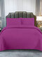 2/3PCS Dacron Simple Style Solid Color Bedding Set Quilt Cover Pillow Case - Purple
