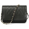 Stylish Elegant PU Leather Shoulder Bag - Black