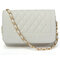 Stylish Elegant PU Leather Shoulder Bag - White