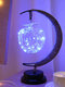 LED Stars Moon Lamp Rattan Ball Apple Night Light Handmade Hemp Rope Bedside Decorative Table Light Handmade Birthday Gifts Home Decor - Apple
