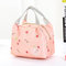 Women Cute Lunch Tote Bag Handbag Zipper Storage Waterproof Containers Picnic Pouch Bag - Pink Cherry