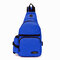 USB-Anschluss Nylon Light Chest Bag Large Capacity Shoulder Bag Crossbody Bags For Women - Dark Blue