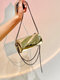 Bright Lacquer Stylish Exquisite Hardware Quality Hook Shoulder Bag - Gold