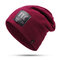 Mens Solid Color Velvet Hat Warm Winter Outdoor Skiing Cycling Travel Beanie - Red
