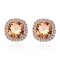 INALIS® Square Shape Crystal Earring Ear Stud Simple Design - Rose Gold