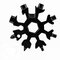 EDC Multi-tool Card Combination Portable Outdoor Snowflake Tool Wrench - Black