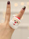 Weihnachten Trendy leuchtender Weihnachtsmann Schneemann Weihnachtsbaum Schneeflocke-Form-Kunststoff-Ring - Weihnachtsmann