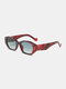Unisex PC Oval Full Frame Tinted AC Lenses Sunshade Anti-UV Sunglasses - Red Tortoiseshell Frame