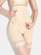 Women Front Closure Breathable Abdomen Control Back Off High Waist Body Shaping Panty Shapewear - Nude