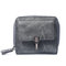 Women PU Leather Coin Bag Card Holder Mini Bifold Wallet  - Gray