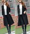 Double-sided Long Section Over The Knee Woolen Coat - Black