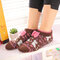 Unisex Thick Warm Floor Socks Home Non-slip Bottom Socks Breathable Soft Ankle Socks - Coffee