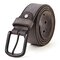 Retro Belt Genuine Leather Men's Belt Casual Frosted Waistband Waist Strap Pin - Black