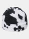 Men & Women Cow Pattern Casual Outdoor Warm Ski Hat Brimless Skull Cap - Black
