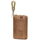 Men Women Vintage Genuine Leather Card Holder Key Bag Key chain Wallet  - Yellow