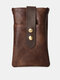 Men Vintage Waterproof Solid Long Wallet Purse - Brown