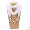 Ethnic Sunscreen Scarf Necklace Pearl Tassel Pendant Chiffon Multi-layer Necklace - 03