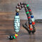 Vintage Handmade Buddha Beads Long Necklace Ethnic Irregular Crystal Pendant Sweater Chain - 18