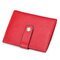 Women Genuine Leather Card Holder Simple Casual Wallet Purse - Red