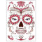 Halloween Temporary Tattoo Face Masquerade Makeup Art Waterproof Skull Sticker - 03
