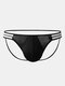 Crothless Sexy Underwear G-String Jackstrap Thongs for Men - Black