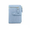 Women Bifold PU Stitching Short Wallet Multifunction 8 Card Slot Purse - Blue