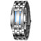 Fashion Men Watch Waterproof Luminous Date Display Creative LED Full Steel Digital Watch - Silver
