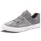 Men Cloth Breathable Slip Resiatant Soft Sole Low Top Casual Sneakers - Gray
