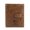Bullcaptain Cowhide Short Wallets Vintage Card Holder Coin Purse - Coffee1