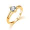 Elegant Couple Finger Rings Alloy Zircon Hollow Round Rings Finger Jewelry for Women Men - 2#