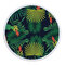 Sommer Blatt Blume Tier rund Strandtuch mit Quaste Picknickdecke Driftsand Muster Mikrofaser Duschbad Handtuch Reisedecke Schwimmabdeckung Bikini Schal - #1