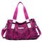 Women Nylon Large Capacity Handbags Bags - Rose Red