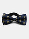 Men Dacron Dot Striped Cashew Flowers Pattern Jacquard Bowknot Formal Suit Banquet Bow Tie - #01