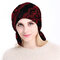 Lace Printing Chemotherapy Cap Knitting Cutout Hats - Wine Red
