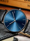11 Colors Stainless Steel Men Vintage Business Watch Splashproof Decorated Pointer Quartz Watch - Black Case Silver Pointer Blue D
