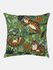 1PC Linen Three Tigers Sofa Bedside Car Chair Throw Pillow Cover Decorative Cushion Cover - #03