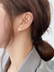 Trendy Diamond Pearls Earring Temperament Metal Auricle Piercing Earring - #12