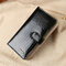 Genuine Leather Stylish Multi-slots Wallet Card Holder Purse For Women - Black