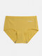 Women Cotton Breathable Graphene Antibacterial Mid Waisted Panties - Yellow