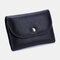 Women Genuine Leather Lychee Pattern Coin Purse Card Case Multifunctional Wallet - Black1