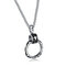 Religion Pendant Necklace Eternal Circle Cross Chain Charm Necklace Ethnic Jewelry for Men - Silver