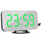 Despertador criativo Display LED Eletrônico Snooze Digital Backlight Mute Mirror - Verde