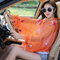 Embroidered Applique Chiffon Sunscreen Sleeve Shawl Summer Women Sunscreen Clothing - Orange