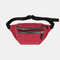 Men Women Corduroy Multi-carry Multi-pocket Outdoor Crossbody Bag Chest Bag Sling Bag - Red