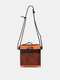 Men Nylon Contrast Color Patchwork Mesh Breathable Zipper Crossbody Bags Mini Envelope Bag Phone Bag - Orange
